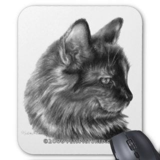 Smooschie, Long Haired Tortoise Shell Cat Mousepad