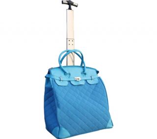 Travelers Club Ultra Chic 18 Rolling Tote w/ Laptop Compartment   Blue