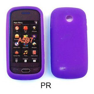Samsung Eternity 2 A597 Deluxe Silicone Skin, Purple Hard Case/Cover/Faceplate/Snap On/Housing/Protector Cell Phones & Accessories