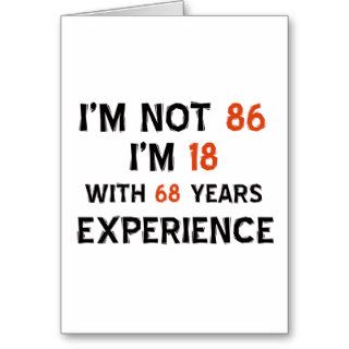 86th cool birthday designs greeting card
