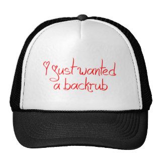 I just wanted back rub jel red.png Mesh Hat