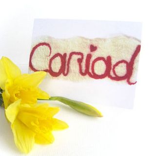 'cariad' print greetings card by mel anderson design