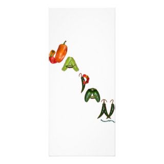 Japan Chili Peppers Rack Card Template