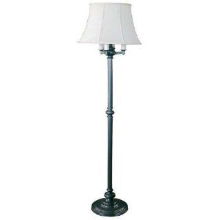 House Of Troy N603 OB Newport Collection Portable 66 Inch Six Way Floor Lamp, Oil Rubbed Bronze with White Softback Shade   Pewter Floor Lamp  