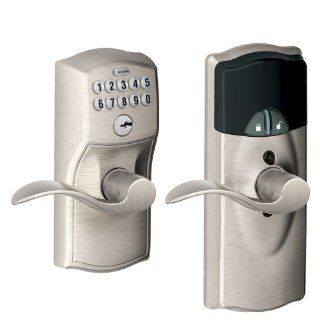 Schlage FE599NX CAM 619 ACC 619 Home Keypad Lever with Z Wave Technology, Satin Nickel   Door Handles  