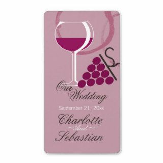 Wine Label Wine Glass And Grapes Template