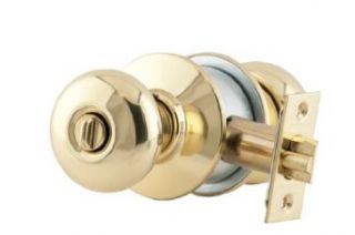 Schlage A53PD PLY 605 C Keyway Series A Grade 2 Cylindrical Lock, Entrance Function, C Keyway, Plymouth Design, Bright Brass Finish Industrial Hardware