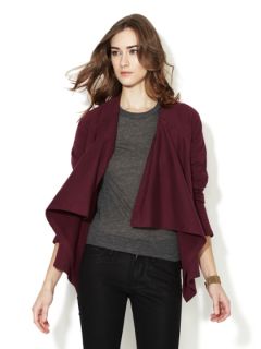 French Terry Cotton Draped Cardigan by Atwell