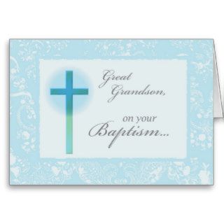3879 Great Grandson Baptism Greeting Card