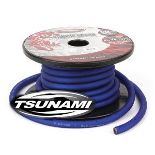 Tsunami PR601BL 25 1/0 Gauge Power Cable (25 Feet, Blue)  Vehicle Amplifier Power And Ground Cables 
