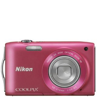 Nikon Coolpix S3300 Compact Digital Camera (16MP, 6x Optical, 2.7 Inch LCD)   Pink      Electronics