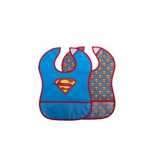 superman baby bib two pack by nappy head
