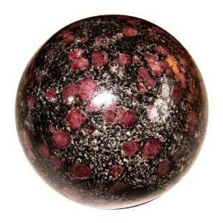 Garnet Ball Biotite 08 Rare Crystal Specimen Sphere Meditation Healing Stone 2.7"  Indoor Fountain Accessories  