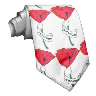 Memorial Day Poppy   Tie