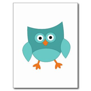 Bright Whimsical Owl Post Card