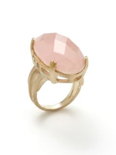 Faceted Stone Oval Ring by Rivka Friedman