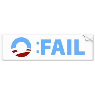 Anti Obama Barack Obama Fail Bumper Stickers