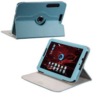 MoKo 360 Degree Rotating Folio Cover Case With Multi Angle Vertical and Horizontal Stand for Motorola DROID XYBOARD 8.2 XOOM 2 Tablet MZ607 Blue Computers & Accessories