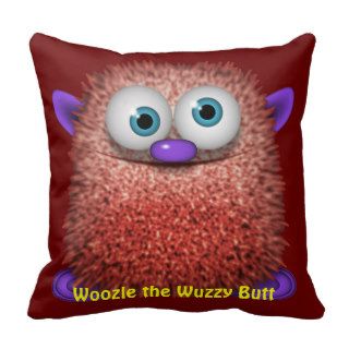 Woozle the Funny Wuzzy Butt Cushion for Kids Room Throw Pillows