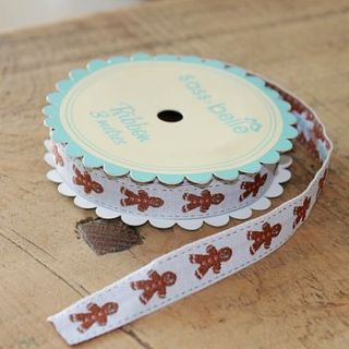 gingerbread ribbon and cookie cutter set by little ella james