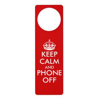 Funny Keep Calm door hangers for office