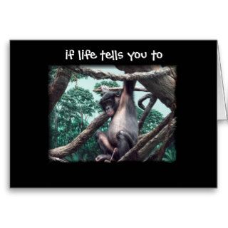 just sayin' ~ funny encouragement on life card card