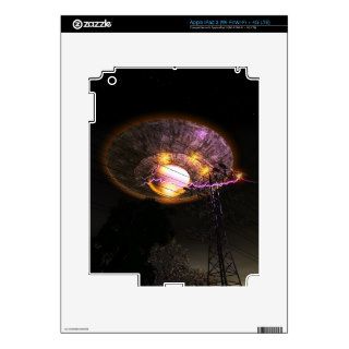 UFO Over Powerlines Skin Decals For iPad 3