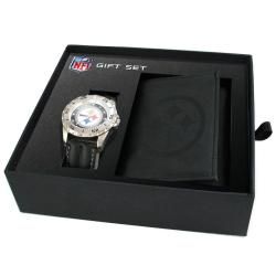 Pittsburgh Steelers Watch and Wallet Gift Set Game Time Football