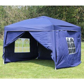 Palm Springs Outdoor Ez Pop Up Canopy with Walls (Blue, 10 Feet x 10 Feet) Sports & Outdoors