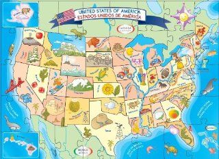 Ingenio USA Map Floor Puzzle Toys & Games