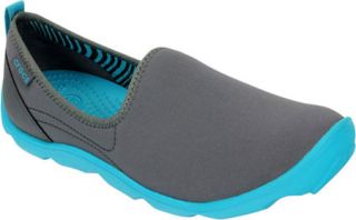Crocs Duet Busy Day Skimmer   Graphite/Turquoise