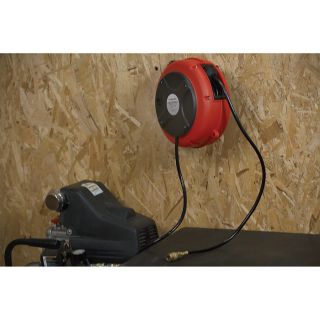 ReelWorks Mini Hose Reel with 26-Ft. PVC Hose, Model# L710082  Air Hoses   Reels