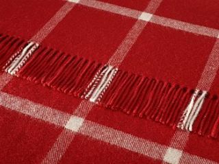 festive shetland wool check blanket by coast and country interiors