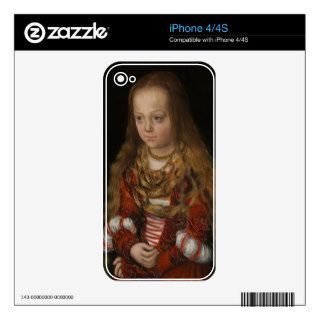 A Princess of Saxony, c.1517 (oil on panel) Skins For iPhone 4S