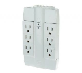 8 Outlet Swivel Surge Protector w/2 USB Ports & 6 Standard Ports by Globe —