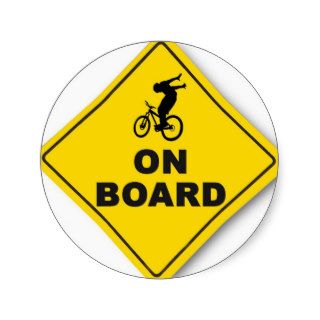 rider on board (round) stickers