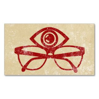 Bold Red Optometrist Business Cards