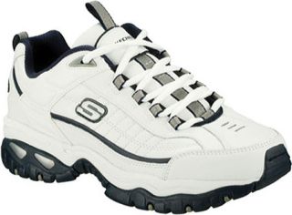 Skechers Energy After Burn   White Leather/Navy Trim (WNV)