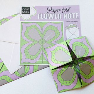 personalised paper flower note card by claire close
