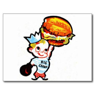 Big Champ Hamburgers Postcard