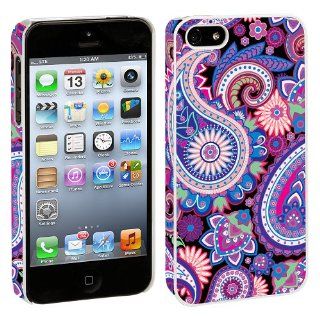 Brilliant Jewel Tone Paisley iPhone 5/5s Hard Shell Case Cell Phones & Accessories