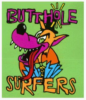 Butthole Surfers   Logo with Dog on Green   Sticker / Decal Automotive