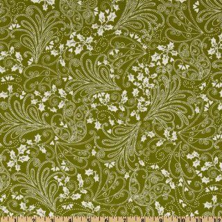 Michael Miller Pixie Paisley Wings Olive Fabric