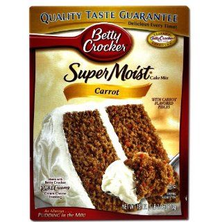 Betty Crocker Supermoist Cake Mix, Carrot, 18 Ounce Boxes (Pack of 12)  Grocery & Gourmet Food