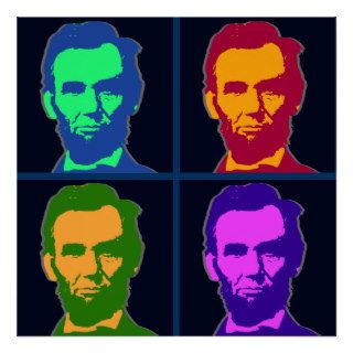 Four Pop Art Abraham Lincolns Posters