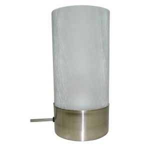 Portfolio 10 in 3 Way Switch Brushed Nickel Indoor Table Lamp with Glass Shade