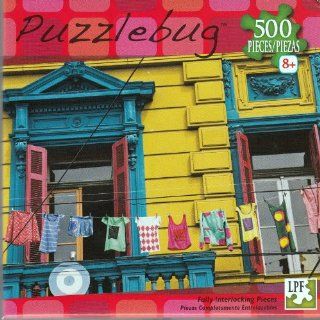Puzzlebug 500 Pieces Colorful Houses in La Boca, Buenos Aires, Argentina Toys & Games