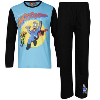 The Simpsons Boys Swoooop Pyjama Set   Blue/Black      Clothing