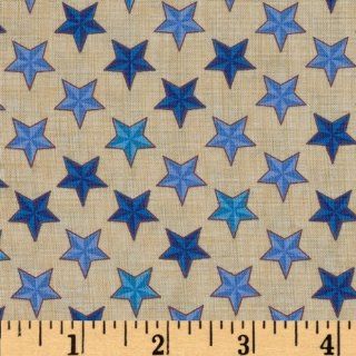 Sweet Land Of Liberty Stars Cream Fabric By The YD