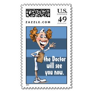 Funny NURSE happy doctor appointment Stamps